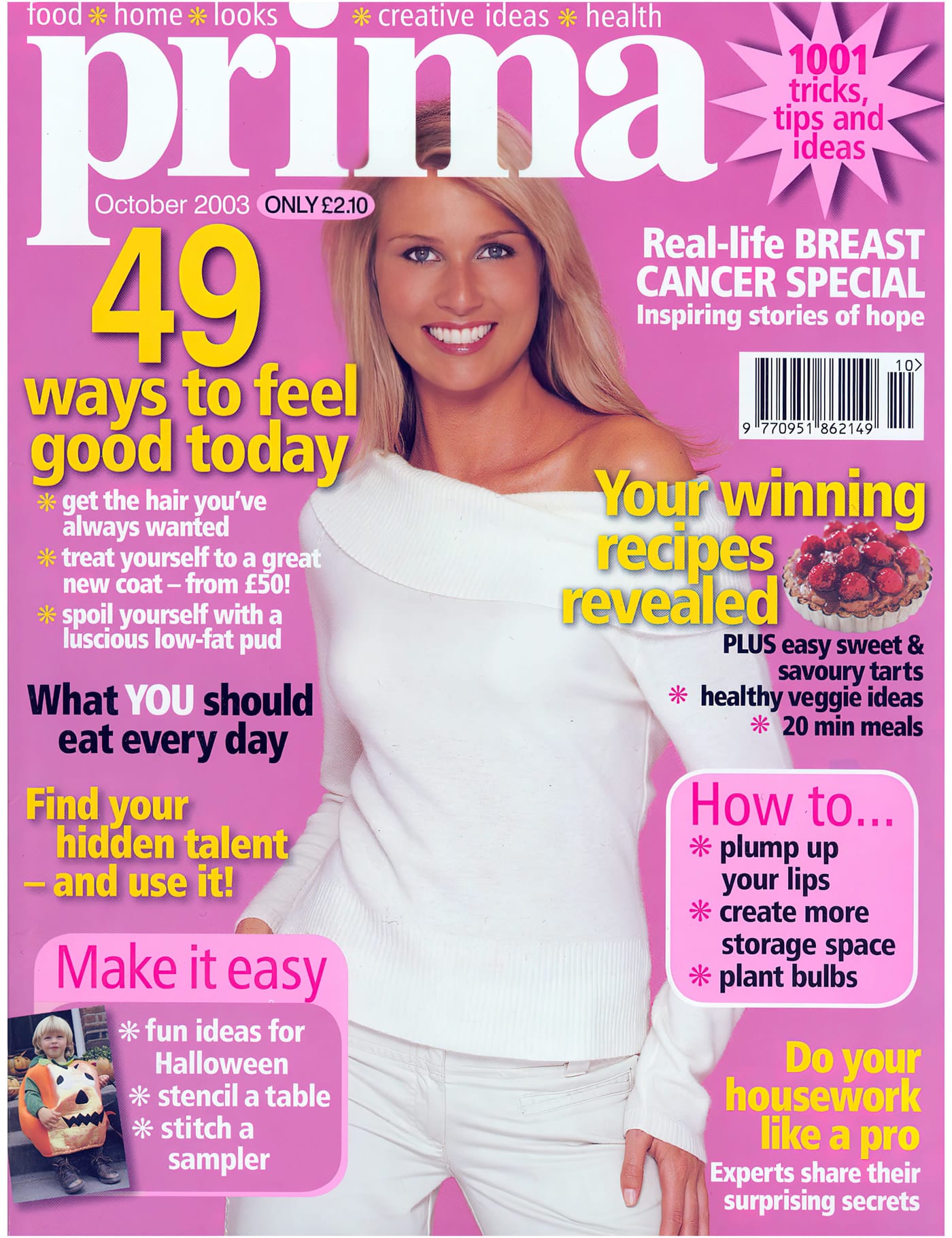 Prima Magazine - October 2003 front cover