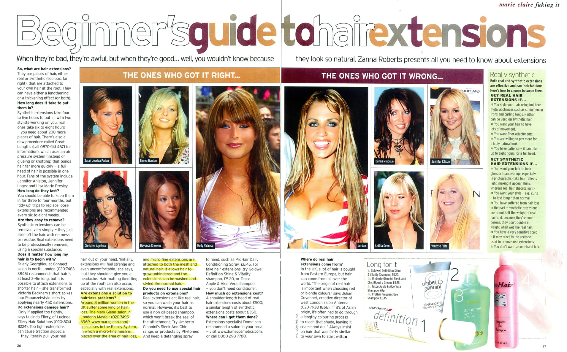 Marie Claire - Beginners Guide to Hair Extensions
