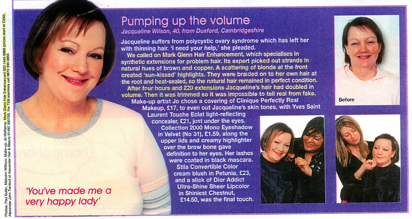 'Pumping up the volume for thinning hair' - Bella Magazine