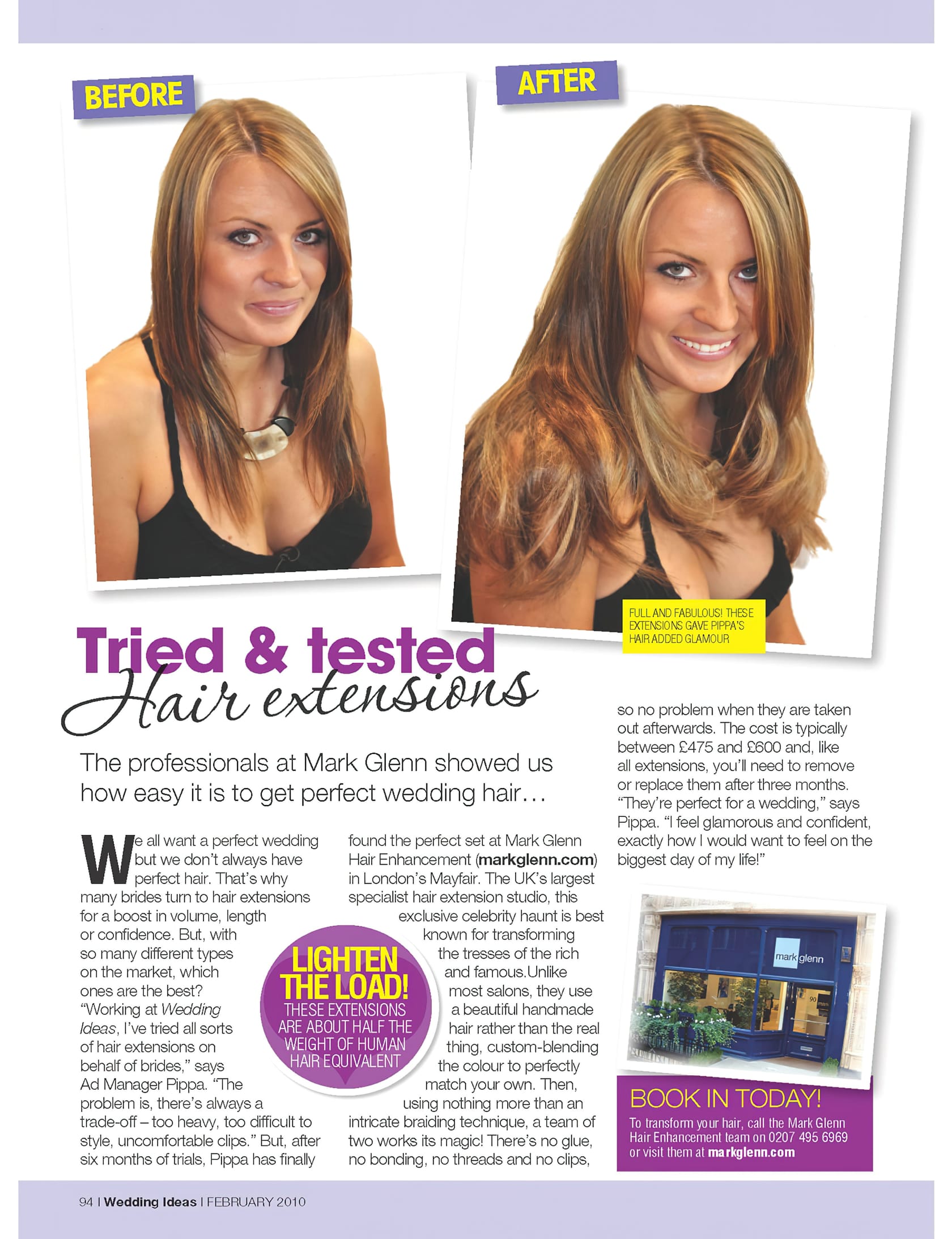 'Tried and Tested - Hair Extensions' - Wedding Ideas Magazine
