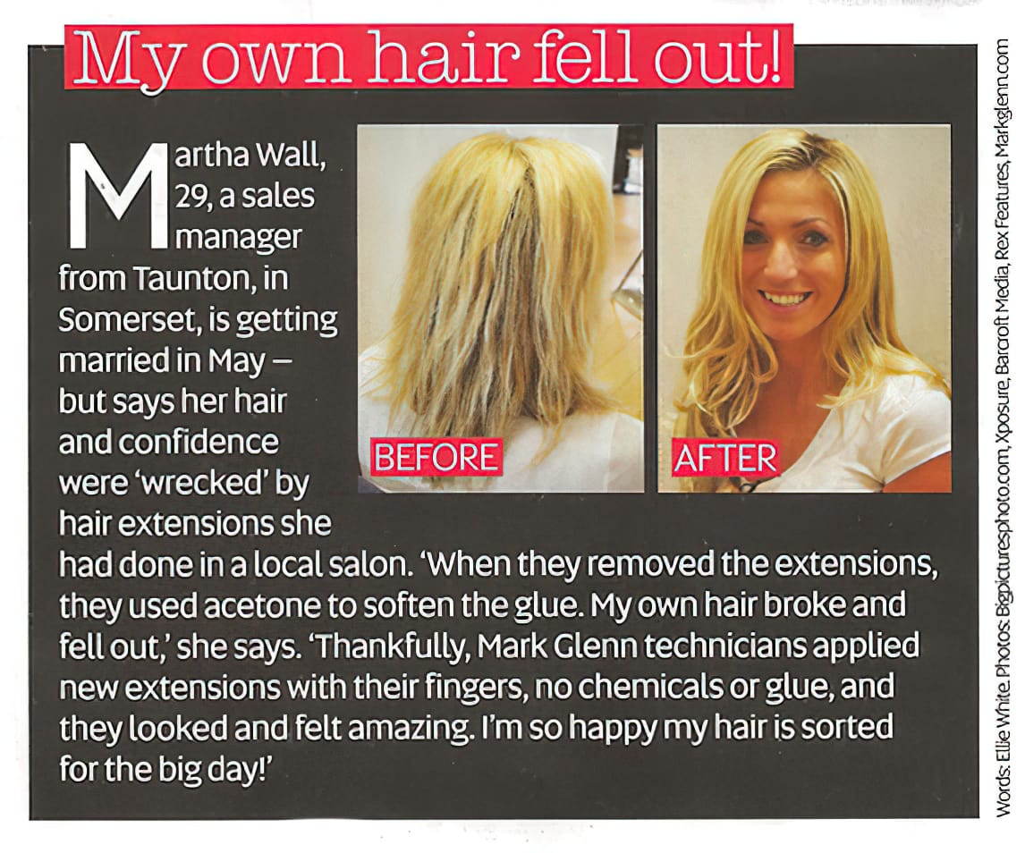 'My own hair fell out' - Now Magazine, Hair Extensions